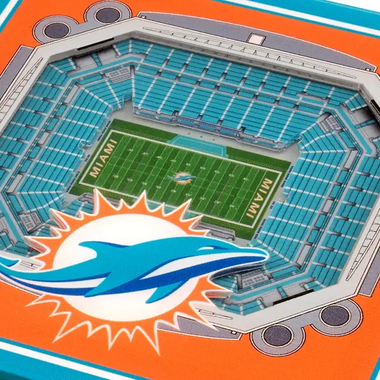 You The Fan Stadium View Coasters - Miami Dolphins