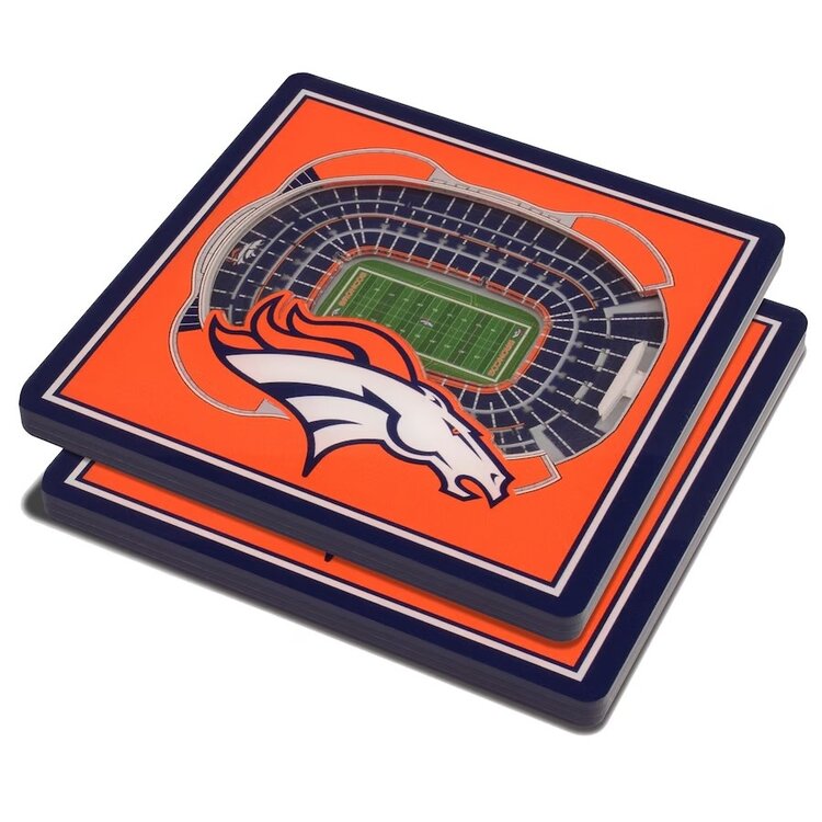 You The Fan Stadium View Coasters - Denver Broncos