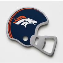 You The Fan Season Opener Helmet Magnetic Stainless Steel Bottle Opener - Broncos