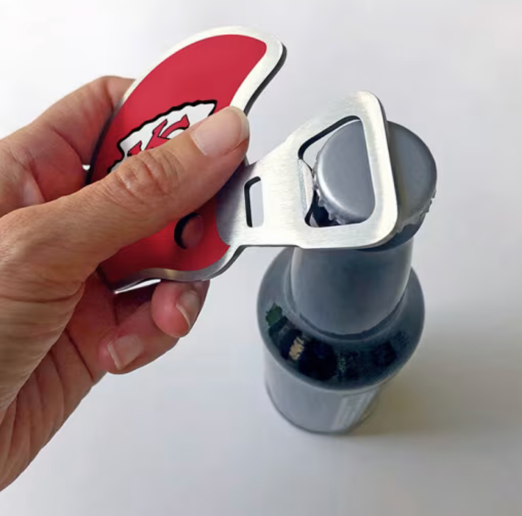 You The Fan Season Opener Helmet Magnetic Stainless Steel Bottle Opener - Chiefs