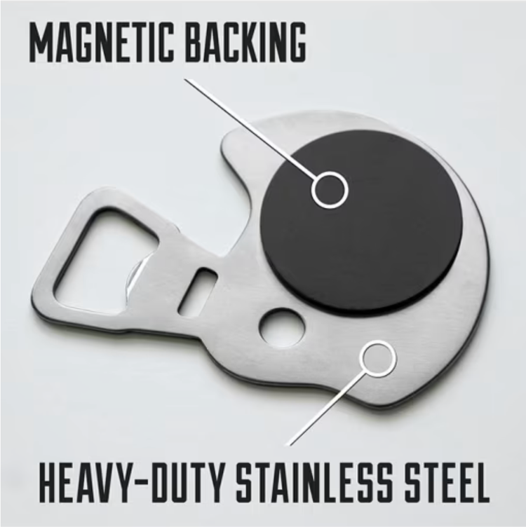 You The Fan Season Opener Helmet Magnetic Stainless Steel Bottle Opener - Chiefs