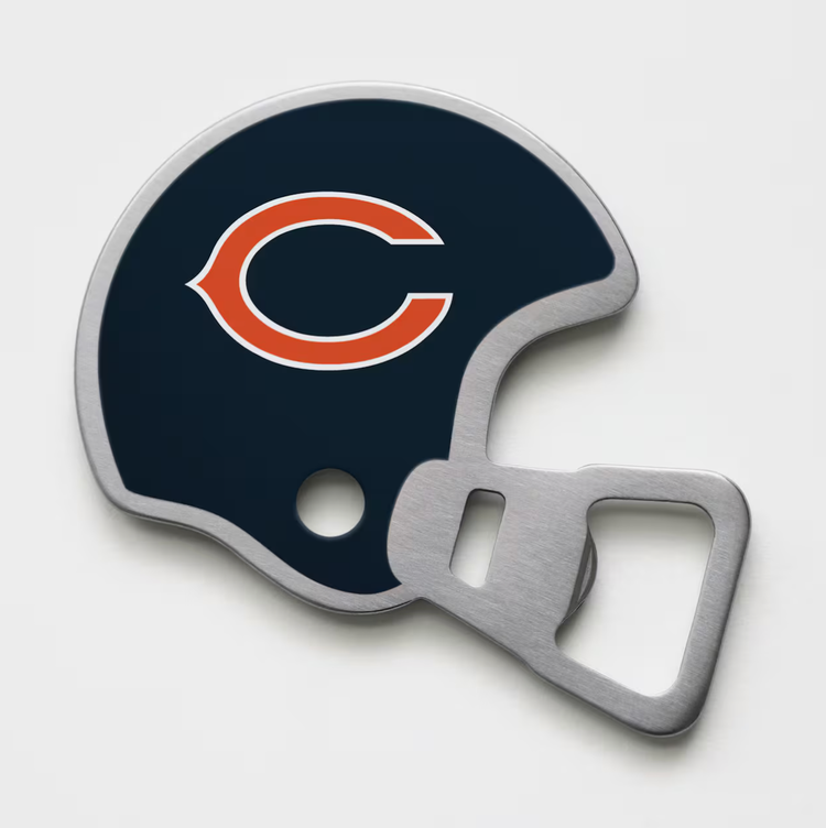 You The Fan Season Opener Helmet Magnetic Stainless Steel Bottle Opener - Bears
