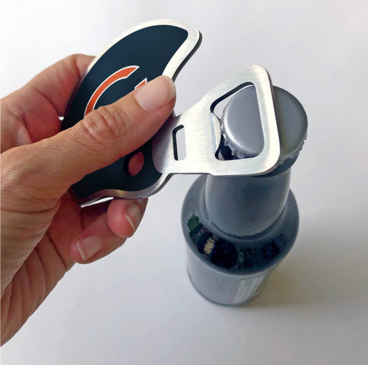 You The Fan Season Opener Helmet Magnetic Stainless Steel Bottle Opener - Bears
