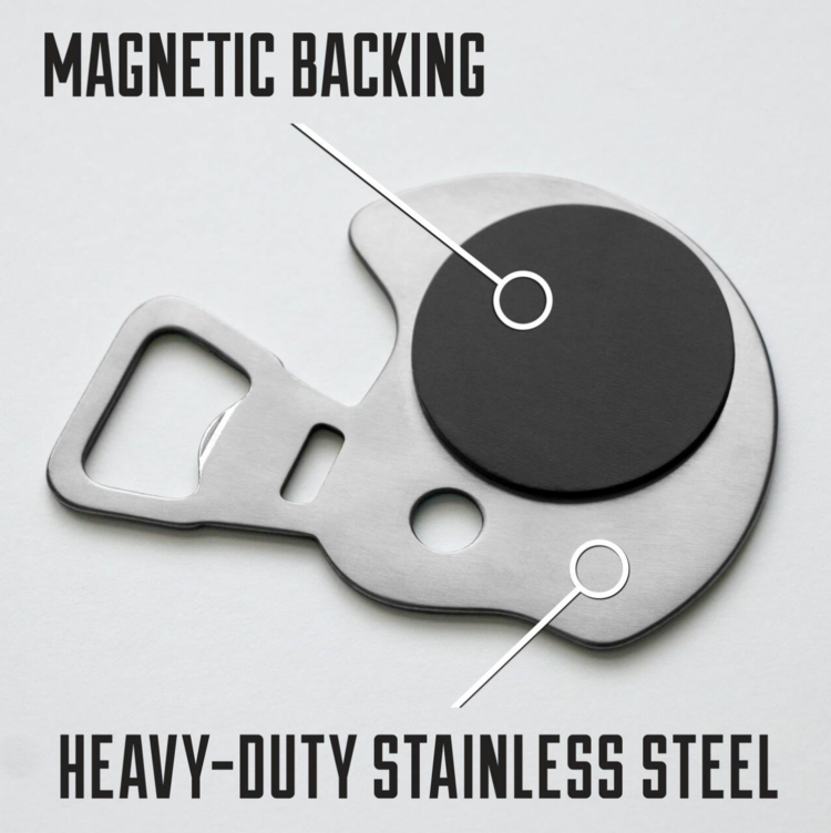 You The Fan Season Opener Helmet Magnetic Stainless Steel Bottle Opener - Bears