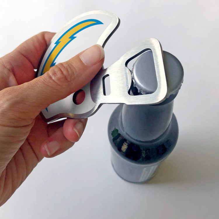 You The Fan Season Opener Helmet Magnetic Stainless Steel Bottle Opener - Chargers