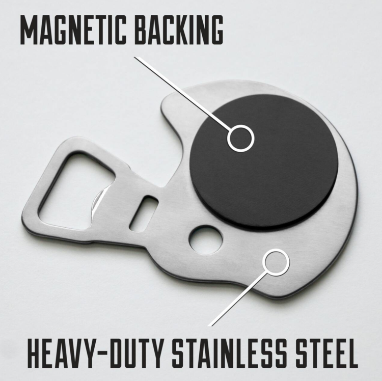 You The Fan Season Opener Helmet Magnetic Stainless Steel Bottle Opener - Chargers