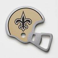 You The Fan Season Opener Helmet Magnetic Stainless Steel Bottle Opener - Saints