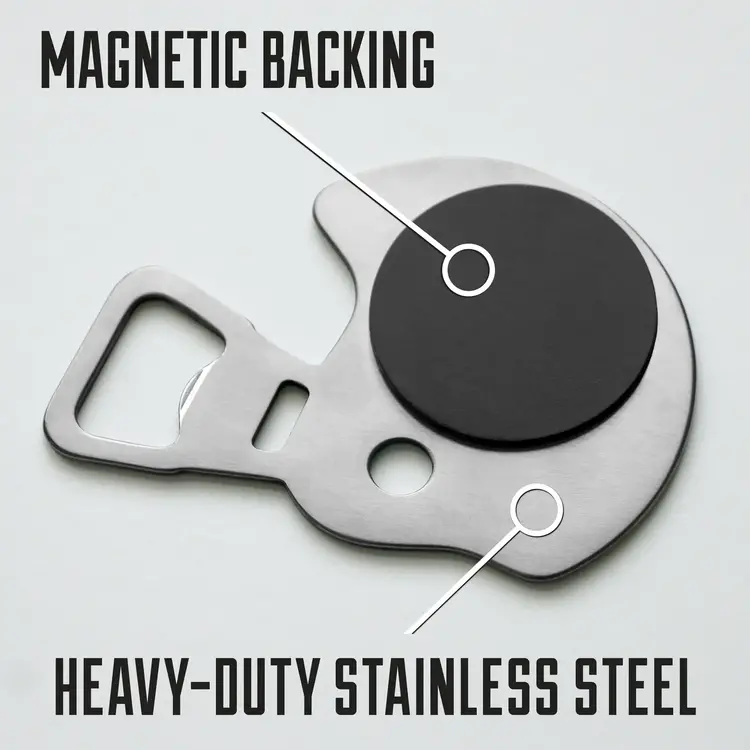 You The Fan Season Opener Helmet Magnetic Stainless Steel Bottle Opener - Commanders