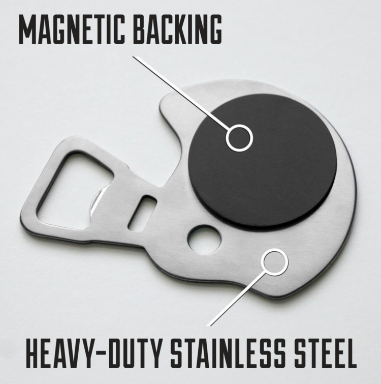 You The Fan Season Opener Helmet Magnetic Stainless Steel Bottle Opener - Ravens