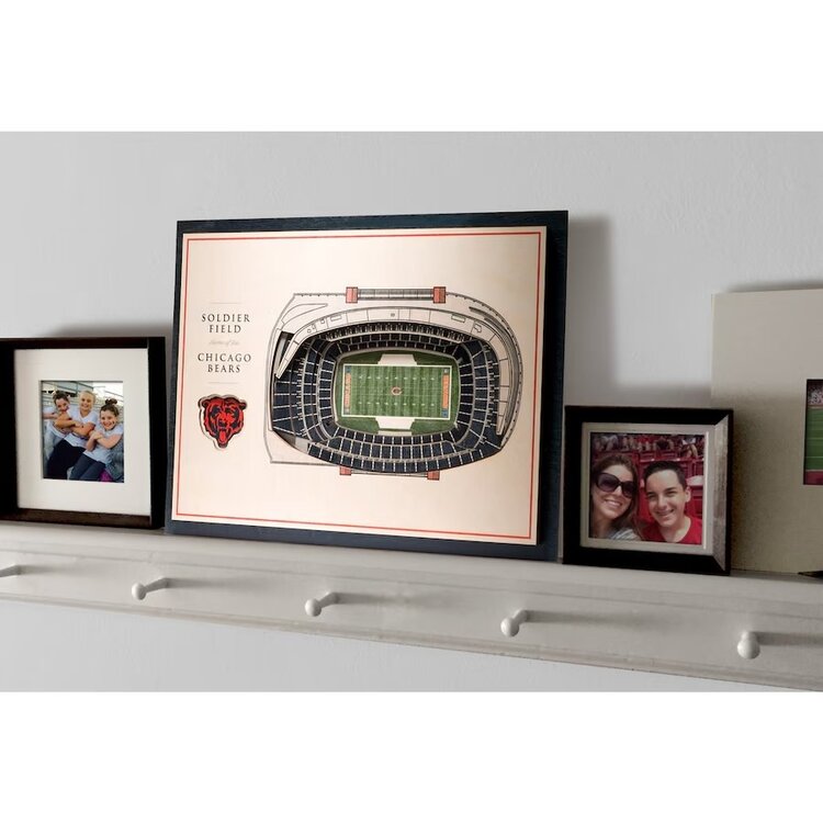 You The Fan NFL Chicago Bears Stadium View 5-Layer Wall Art
