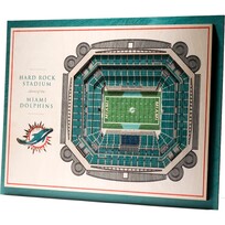 You The Fan NFL Miami Dolphins Stadium View 5-Layer Wall Art