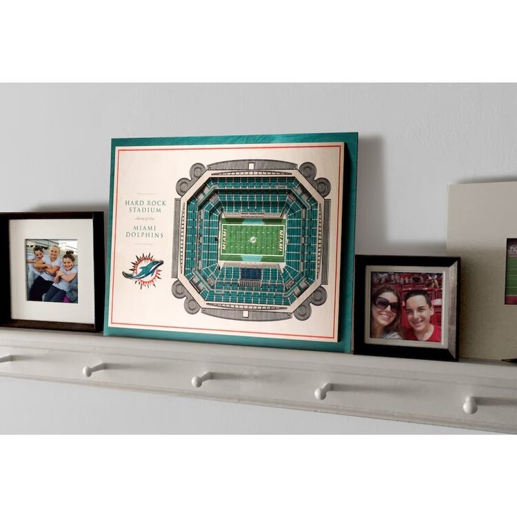 You The Fan NFL Miami Dolphins Stadium View 5-Layer Wall Art