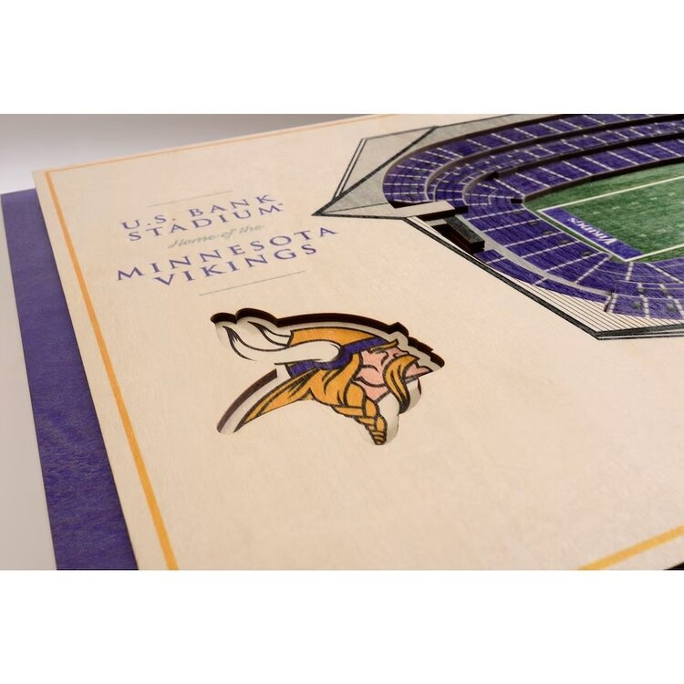 You The Fan NFL Minnesota Vikings Stadium View 5-Layer Wall Art