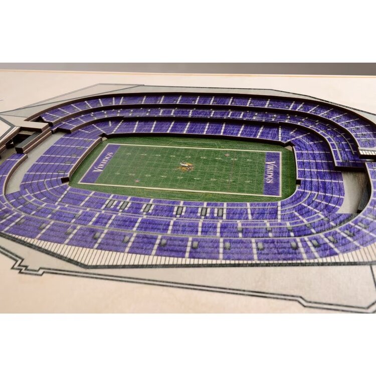 You The Fan NFL Minnesota Vikings Stadium View 5-Layer Wall Art