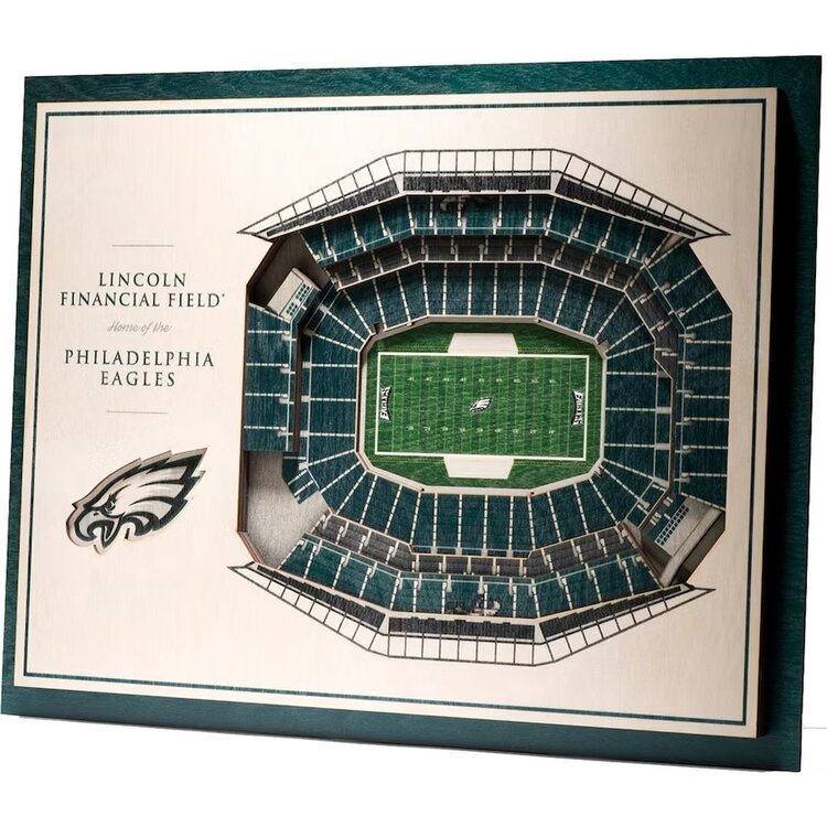 You The Fan NFL Philadelphia Eagles Stadium View 5-Layer Wall Art