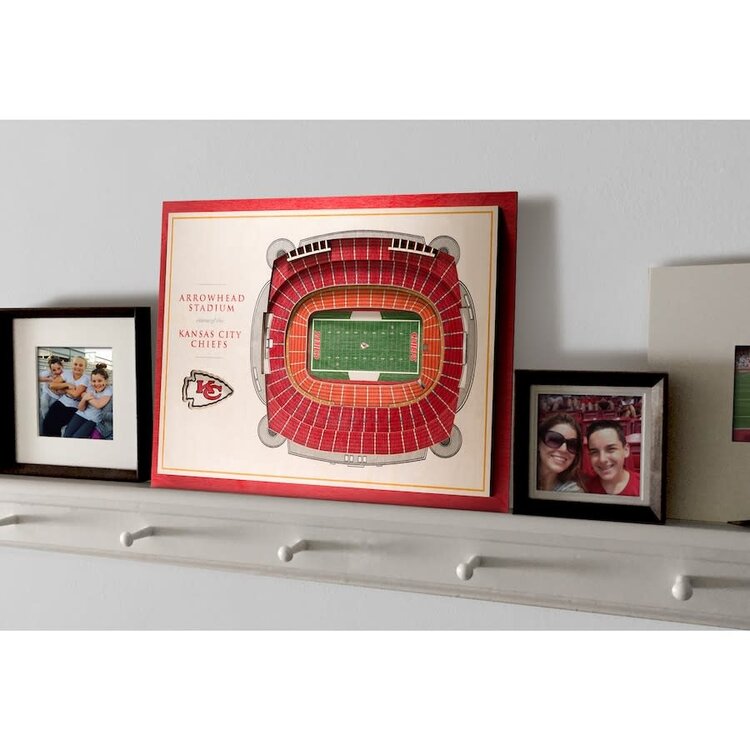 You The Fan NFL Kansas City Chiefs Stadium View 5-Layer Wall Art