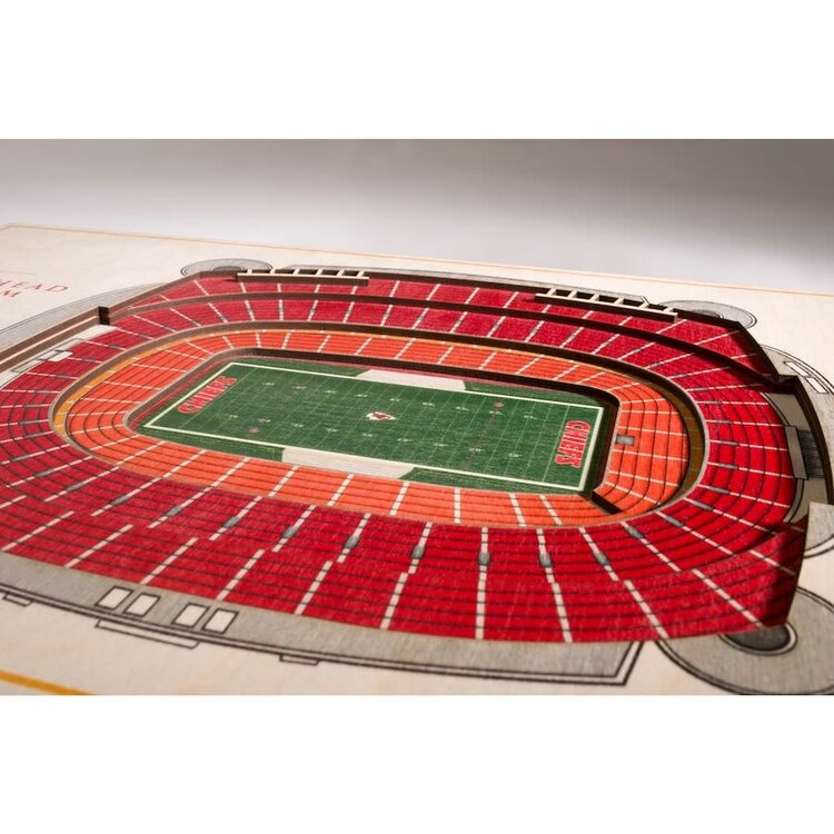 You The Fan NFL Kansas City Chiefs Stadium View 5-Layer Wall Art