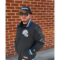 New Era Chargers Men's NE Black Throwback Nylon Full-Zip Jacket