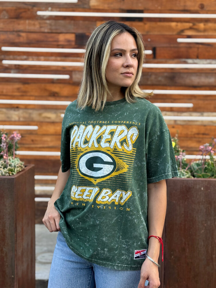 New Era Packers Women's NE NFC Green Mineral Wash SS Crew Tee