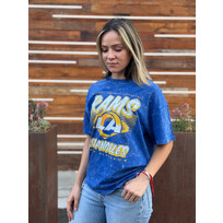 New Era Rams Women's NE NFC Blue Mineral Wash SS Crew Tee
