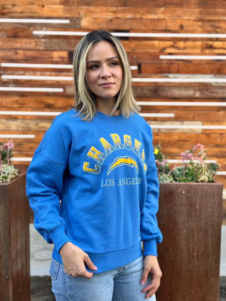 G-III LA Chargers Women's GIII Feud Crew Sweater
