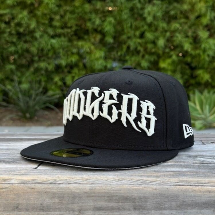 New Era Dodgers OE Sketch Black Glow White Fitted