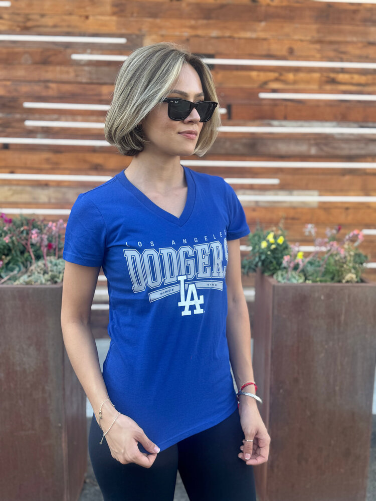 G-III LA Dodgers Women's G-III Cheer Dance Royal V-Neck Tee