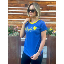 G-III LA Rams Women's G-III Main Play Ringer Crew Tee