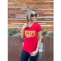 G-III Chiefs Women's G-III Cheer Dance Red V-Neck Tee