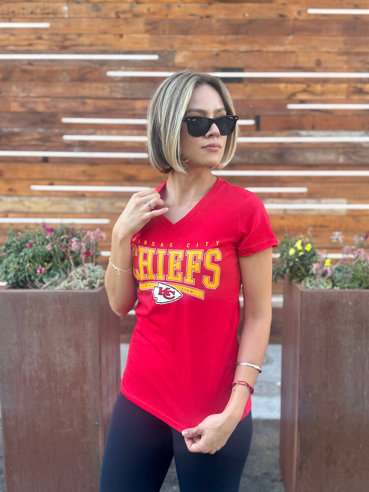 G-III Chiefs Women's G-III Cheer Dance Red V-Neck Tee