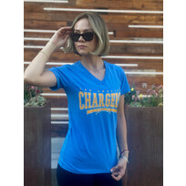 G-III Chargers Women's G-III Cheer Dance Blue V-Neck Tee