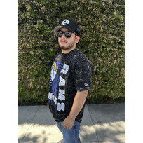 New Era Rams Men's NE Black Team Football Mineral Wash SS Tee