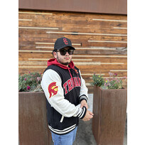 Mitchell and Ness USC Trojans Men's M&N Courtside Fleece Button Front Hooded Jacket