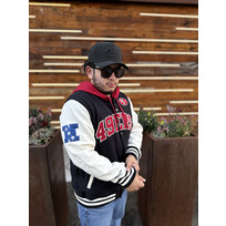 Mitchell and Ness 49ers Men's M&N Courtside Fleece Button Front Hooded Jacket