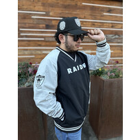 Mitchell and Ness Raiders Men's M&N Black Nylon Pullover Jacket