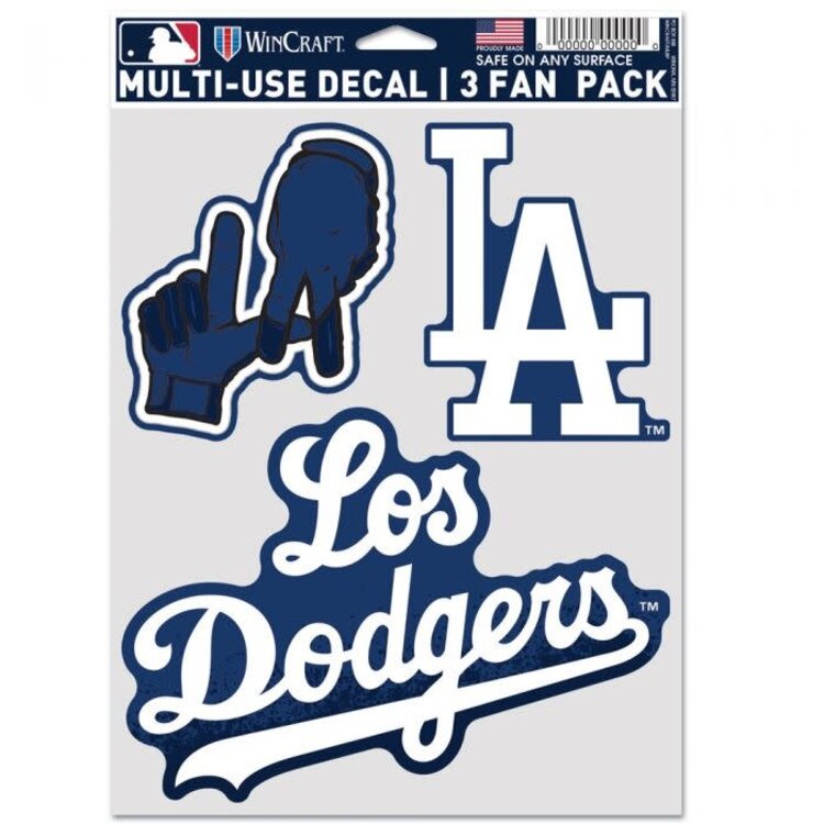 Wincraft 3 Fan Pack Decals MLB LA Dodgers City Connect
