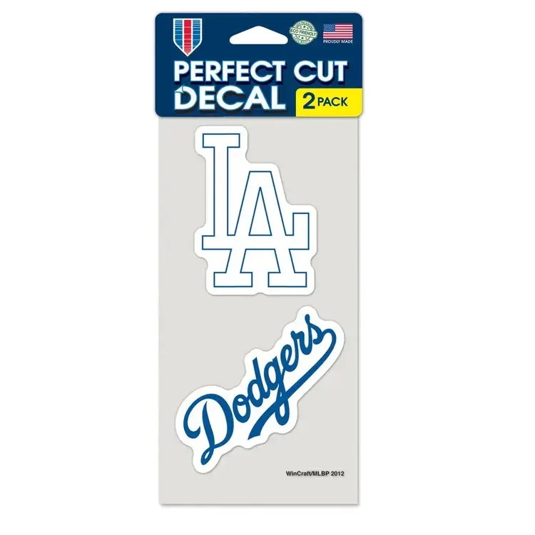 Wincraft LA Dodgers 4" x 8" 2 Pack Perfect Cut Decal