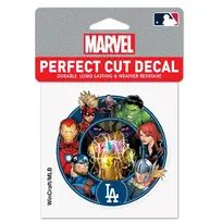 Wincraft Small Decal 4x4 Dodgers x Marvel