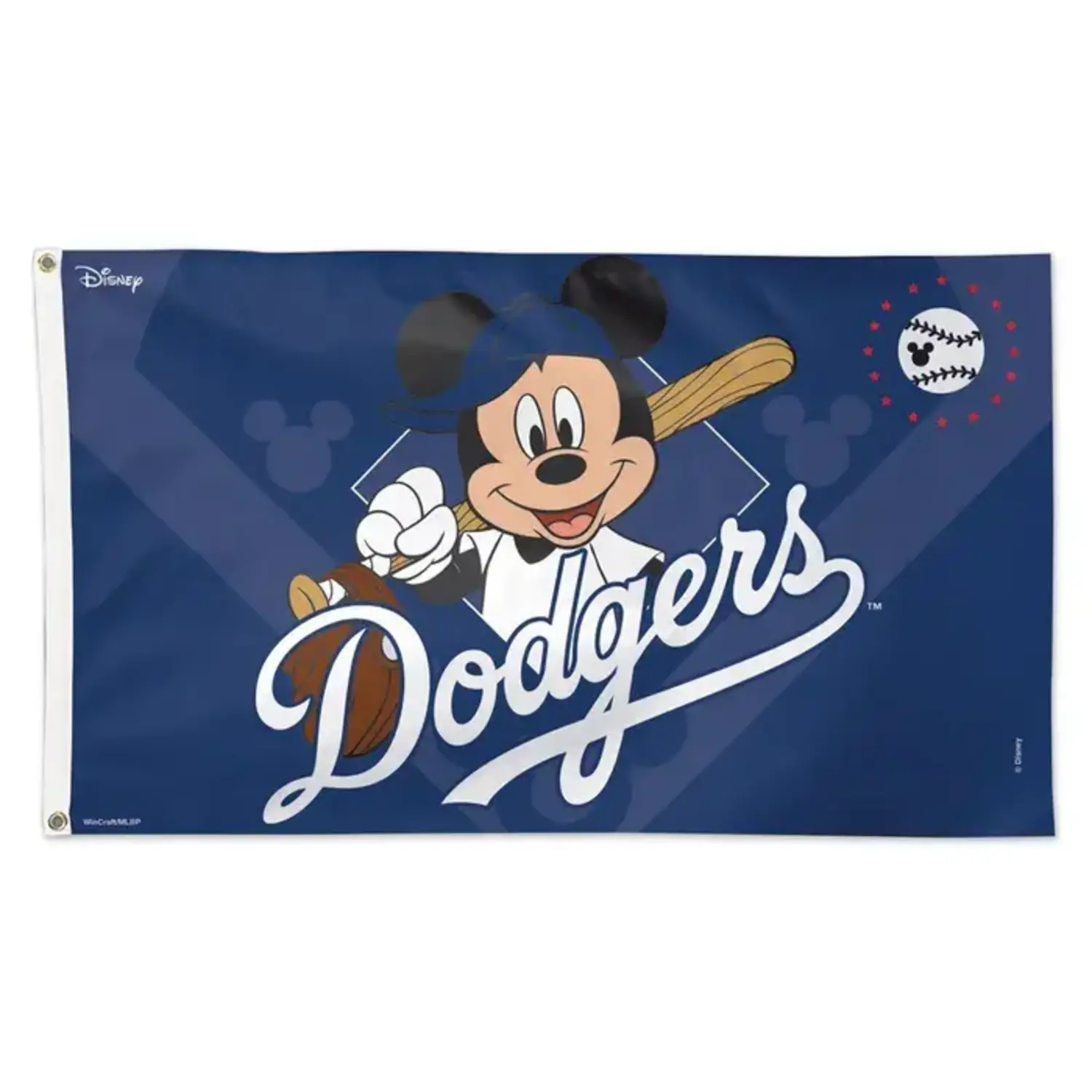 LA Dodgers x Mickey Mouse Deluxe 3'x5' Flag - The Locker Room of