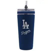 Wincraft Stainless Steel Ice Shaker Straw Bottle 26 oz - LA Dodgers