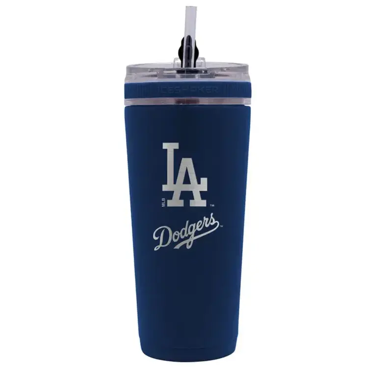Wincraft Stainless Steel Ice Shaker Straw Bottle 26 oz - LA Dodgers