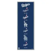 Wincraft LA Dodgers Logo History 6"x17" Wooden Sign
