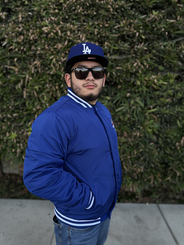 JH Design LA 2024 WS Champs Royal White Button Snap Varsity Reversible Jacket