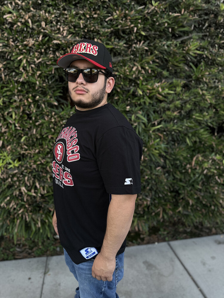 Starter 49ers Men's Starter Defender Black Short Sleeve Tee