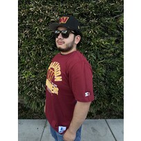 Starter Commanders Men's Starter Defender Burgundy Short Sleeve Tee