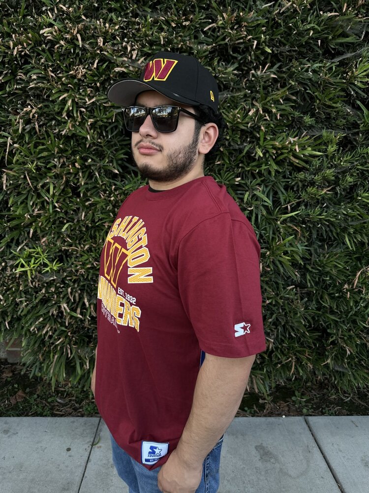 Starter Commanders Men's Starter Defender Burgundy Short Sleeve Tee