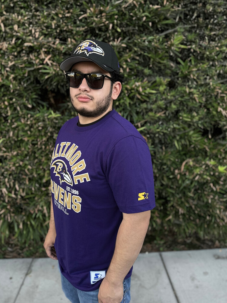 Starter Ravens Men's Starter Defender Purple Short Sleeve Tee