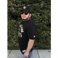 Starter Saints Men's Starter Defender Black Short Sleeve Tee