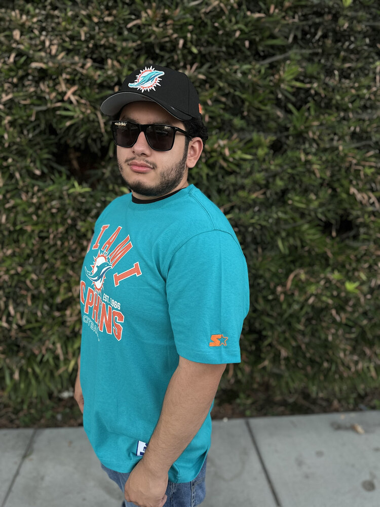 Starter Dolphins Men's Starter Defender Aqua Short Sleeve Tee