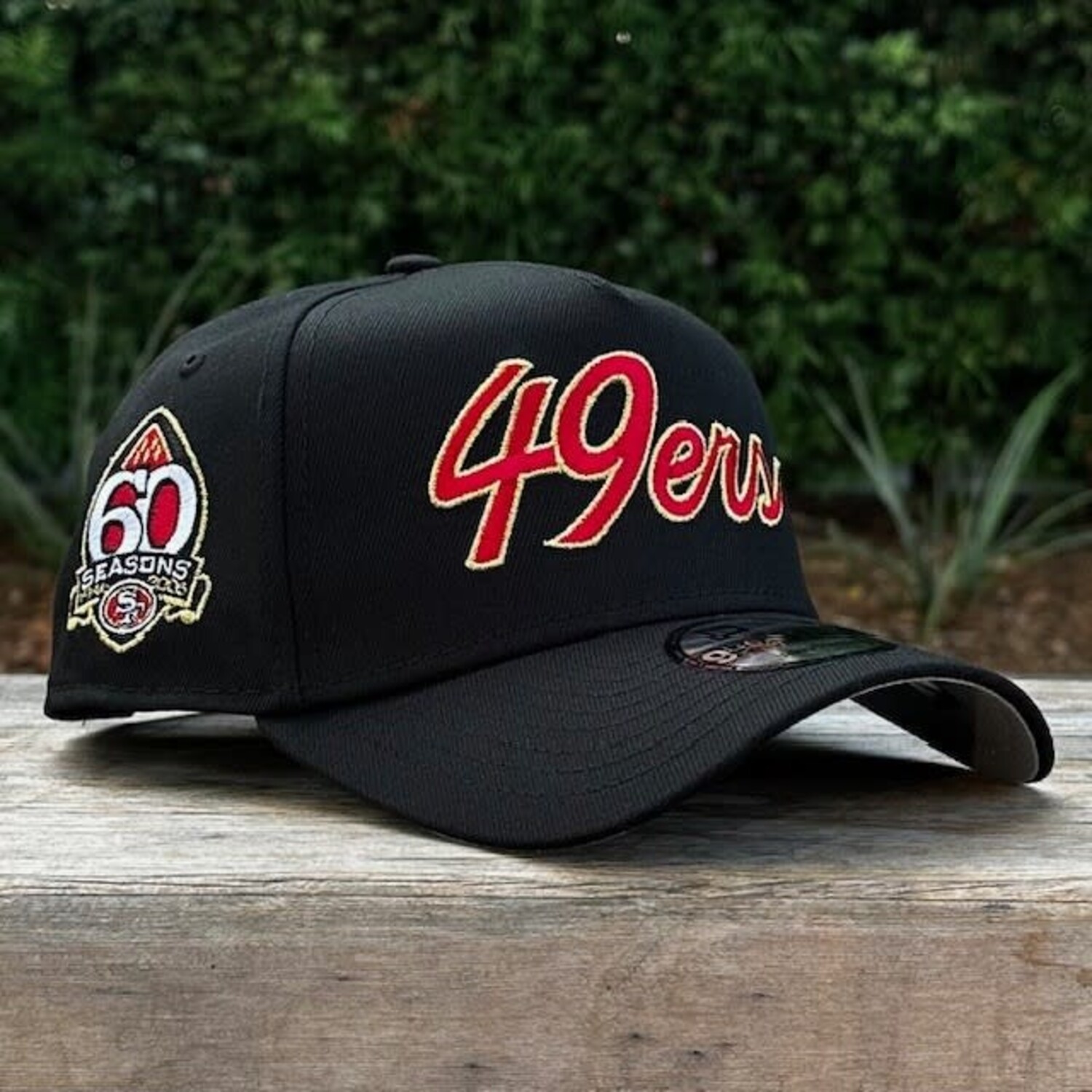 49ers Black Team Script 60 Seasons 940 A-Frame - The Locker Room